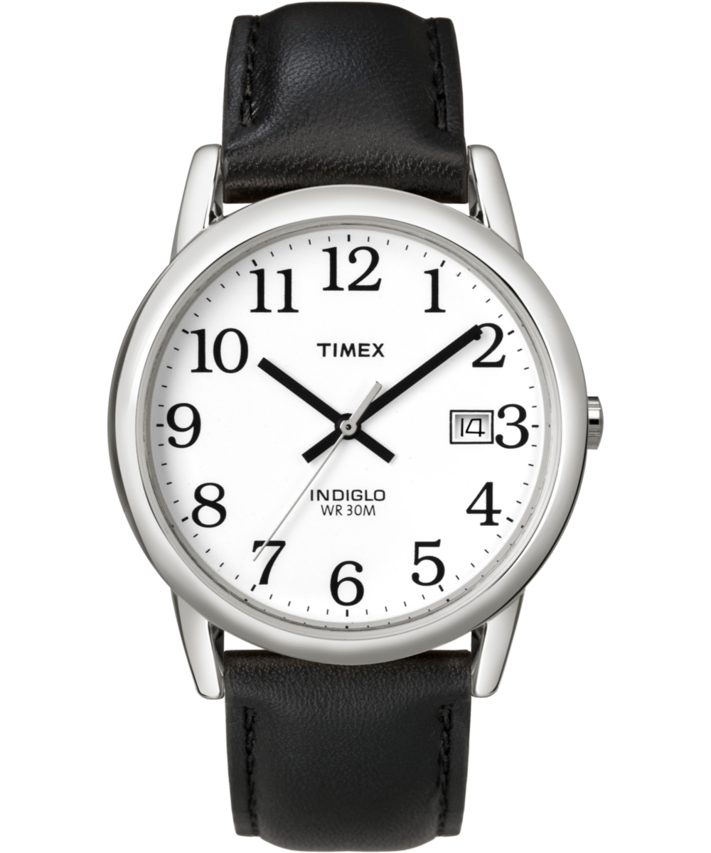 Heritage Easy Reader 35mm Leather Strap Watch