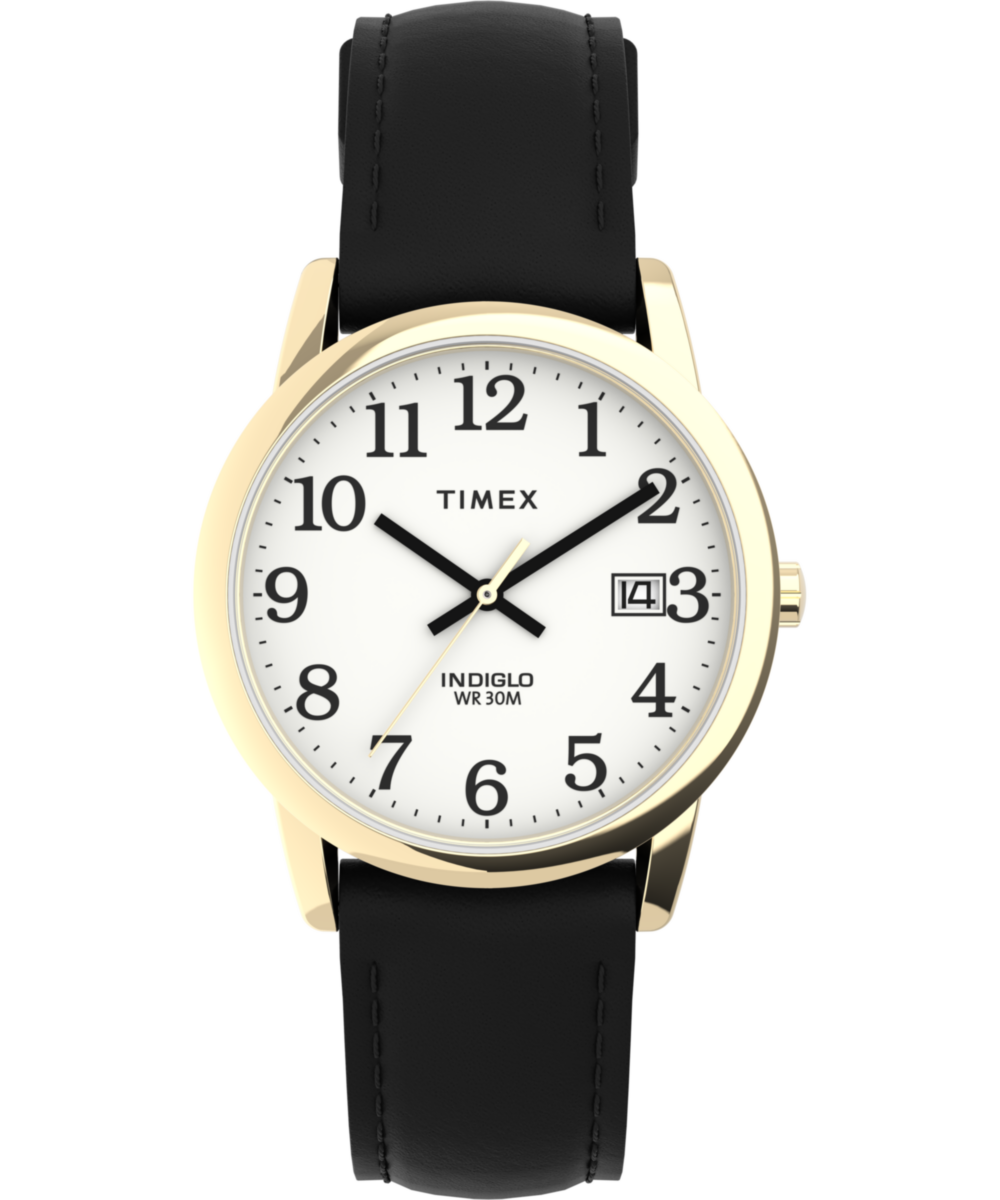 Heritage Easy Reader 35mm Leather Strap Watch