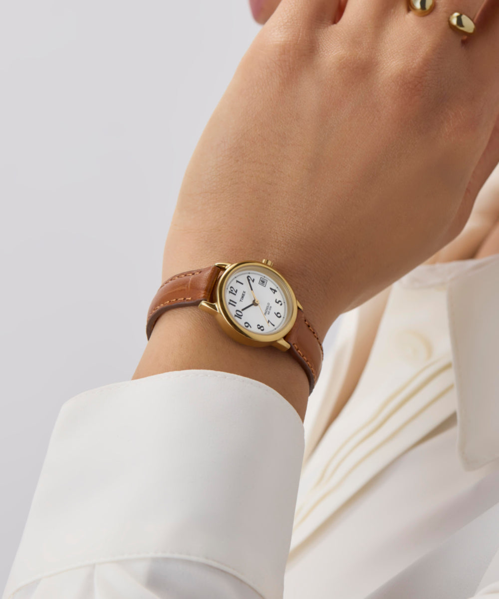 Heritage Easy Reader 25mm Leather Strap Watch