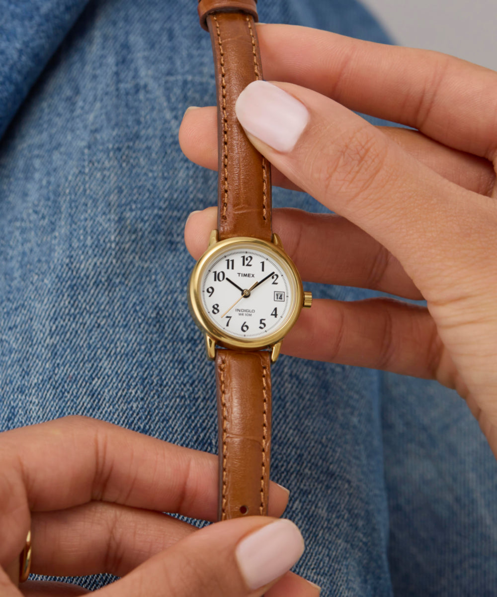 Heritage Easy Reader 25mm Leather Strap Watch