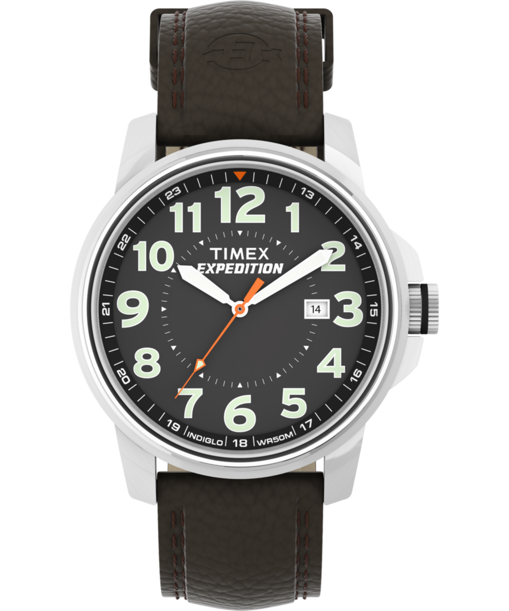 Heritage Expedition Metal Field 40mm Leather Strap Watch