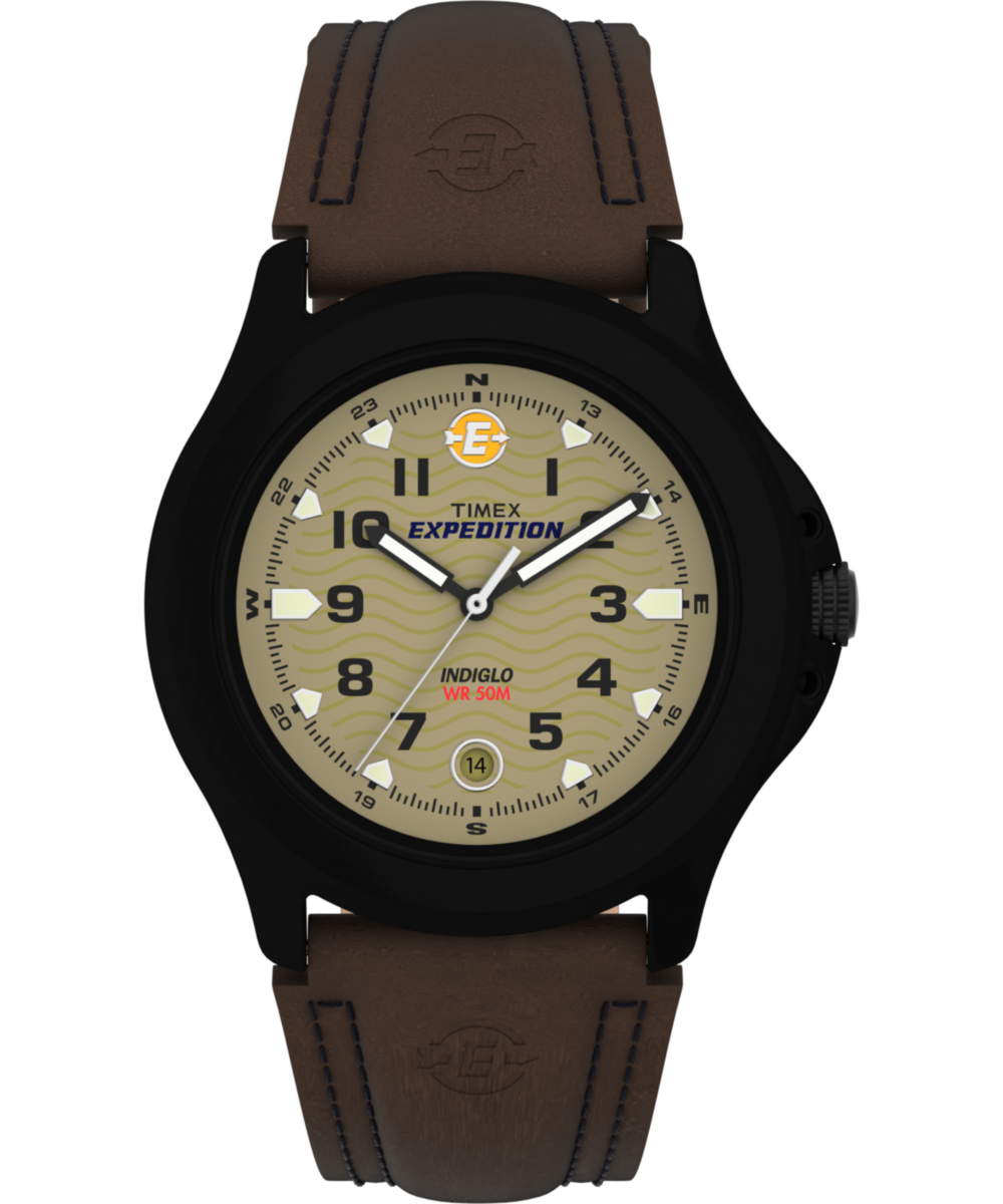 Heritage Expedition Metal Field 40mm Leather Strap Watch