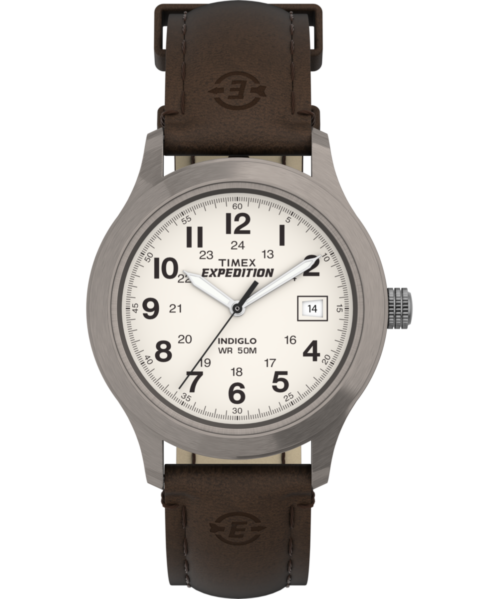 Heritage Expedition Metal Field 37mm Leather Strap Watch