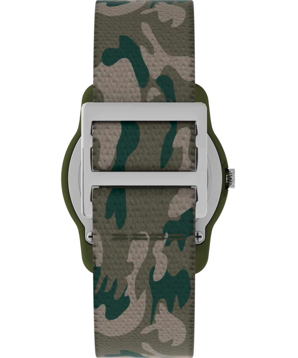Heritage TIMEX TIME MACHINES 29mm Green Camo Elastic Fabric Kids Watch