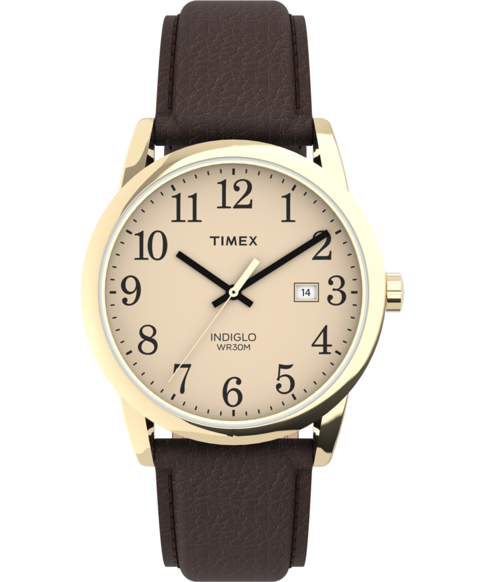 Heritage Easy Reader 38mm Leather Strap Watch
