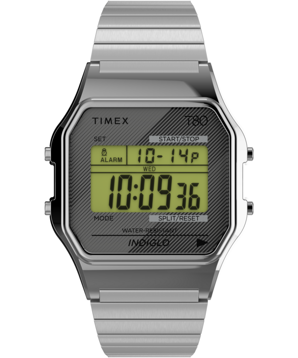 Heritage Timex T80 34mm Stainless Steel Expansion Band Watch