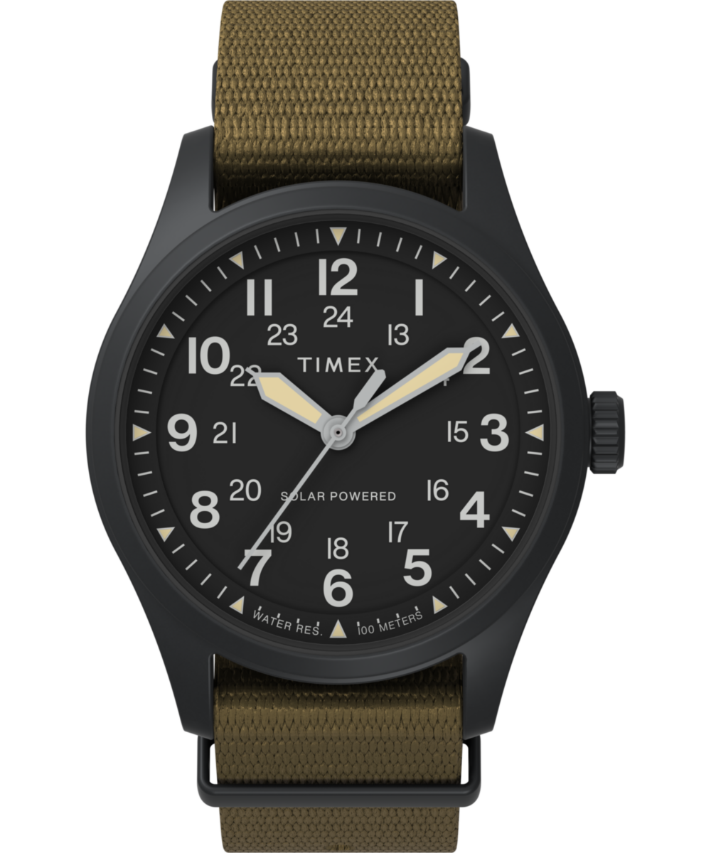 Heritage Expedition Field Post Solar 36mm Recycled Fabric Strap Watch