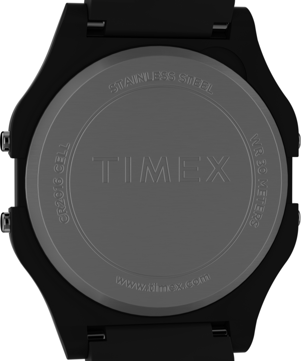 Heritage Timex 80 36mm Glossy Black Resin Bracelet Watch