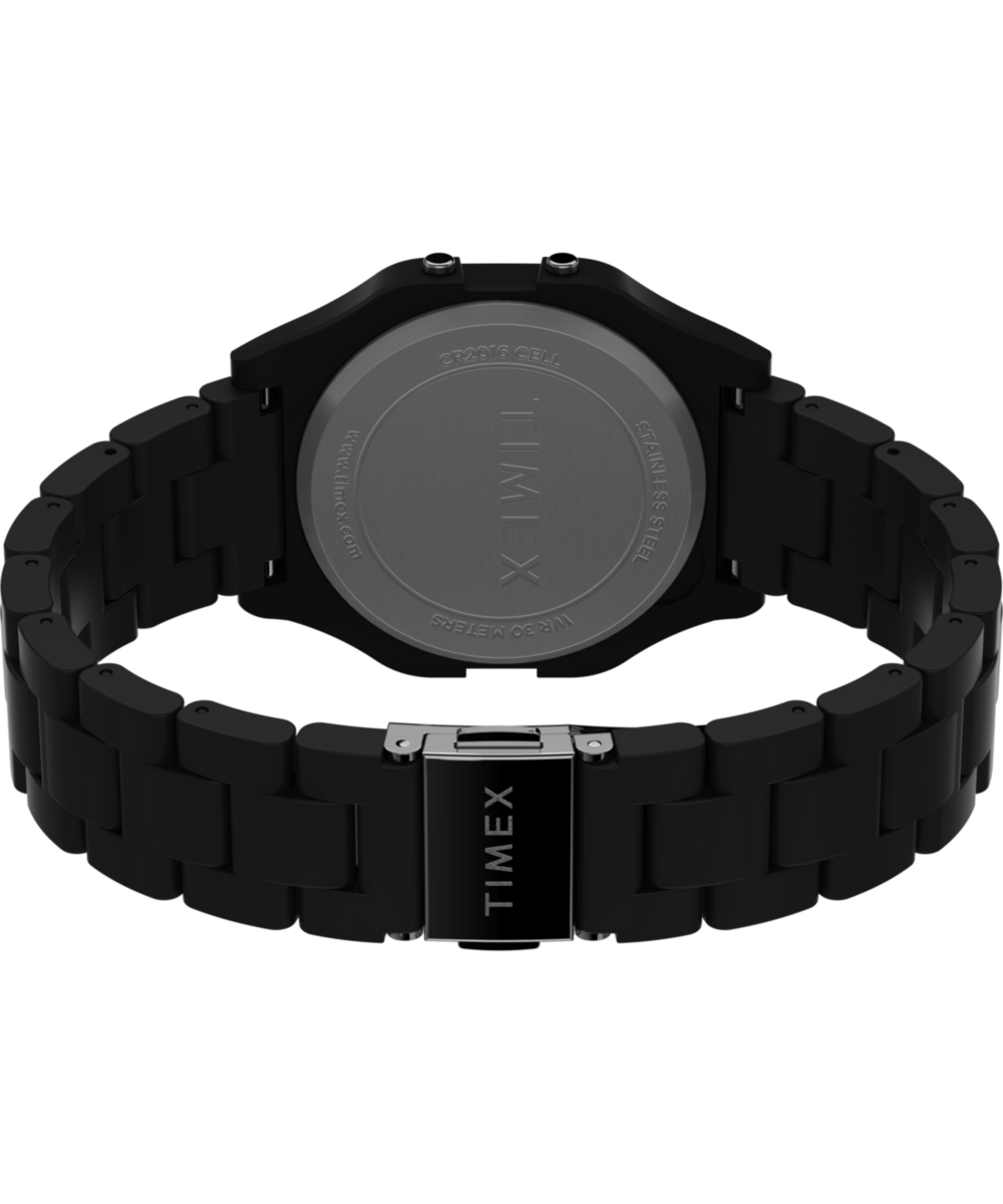 Heritage Timex 80 36mm Glossy Black Resin Bracelet Watch