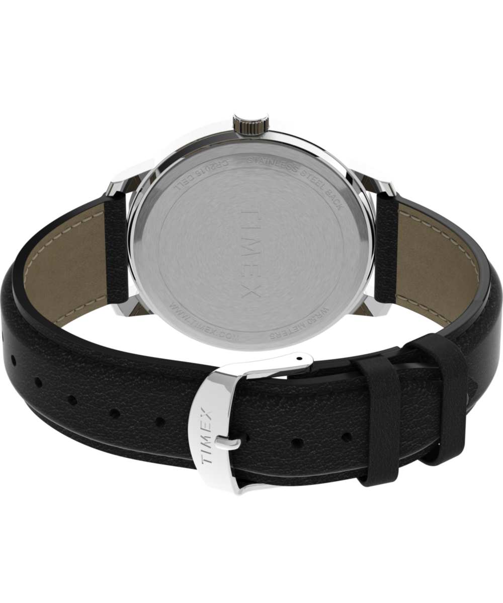 Heritage Easy Reader Bold 43mm Leather Strap Watch