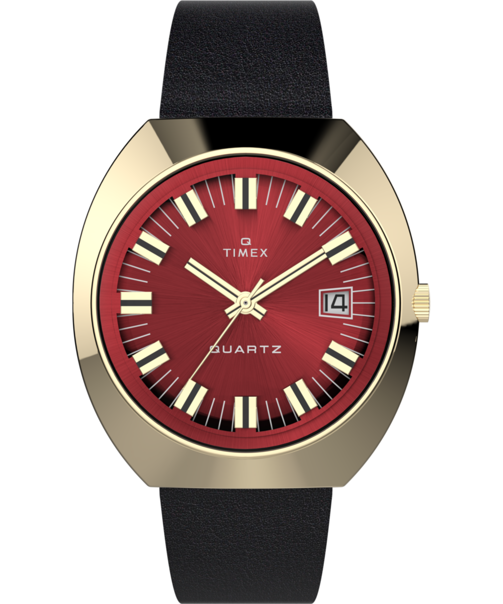 Heritage Q Timex 1972 Reissue 39mm Leather Strap Watch