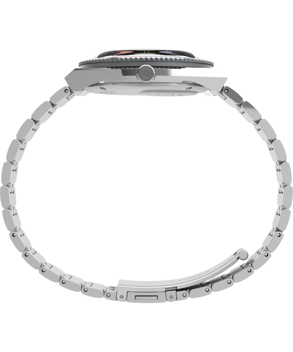 Heritage Q Timex GMT 38mm Stainless Steel Bracelet Watch