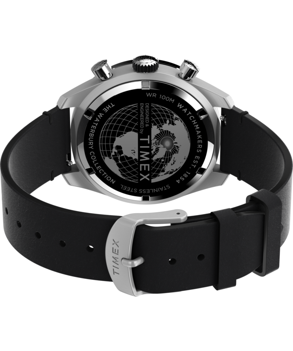 Heritage Waterbury Chronograph 41mm Leather Strap Watch