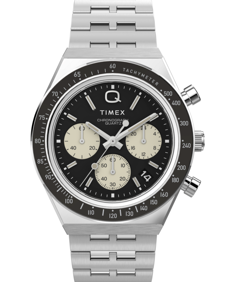 Heritage Q Timex Chronograph 40mm Stainless Steel Bracelet Watch