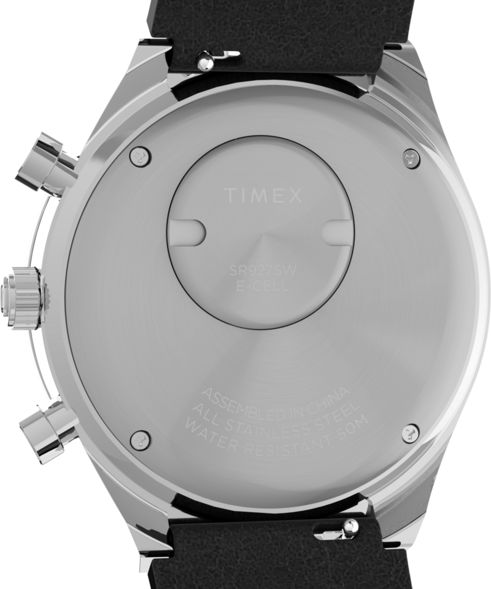 Heritage Q Timex Chronograph 40mm Leather Strap Watch