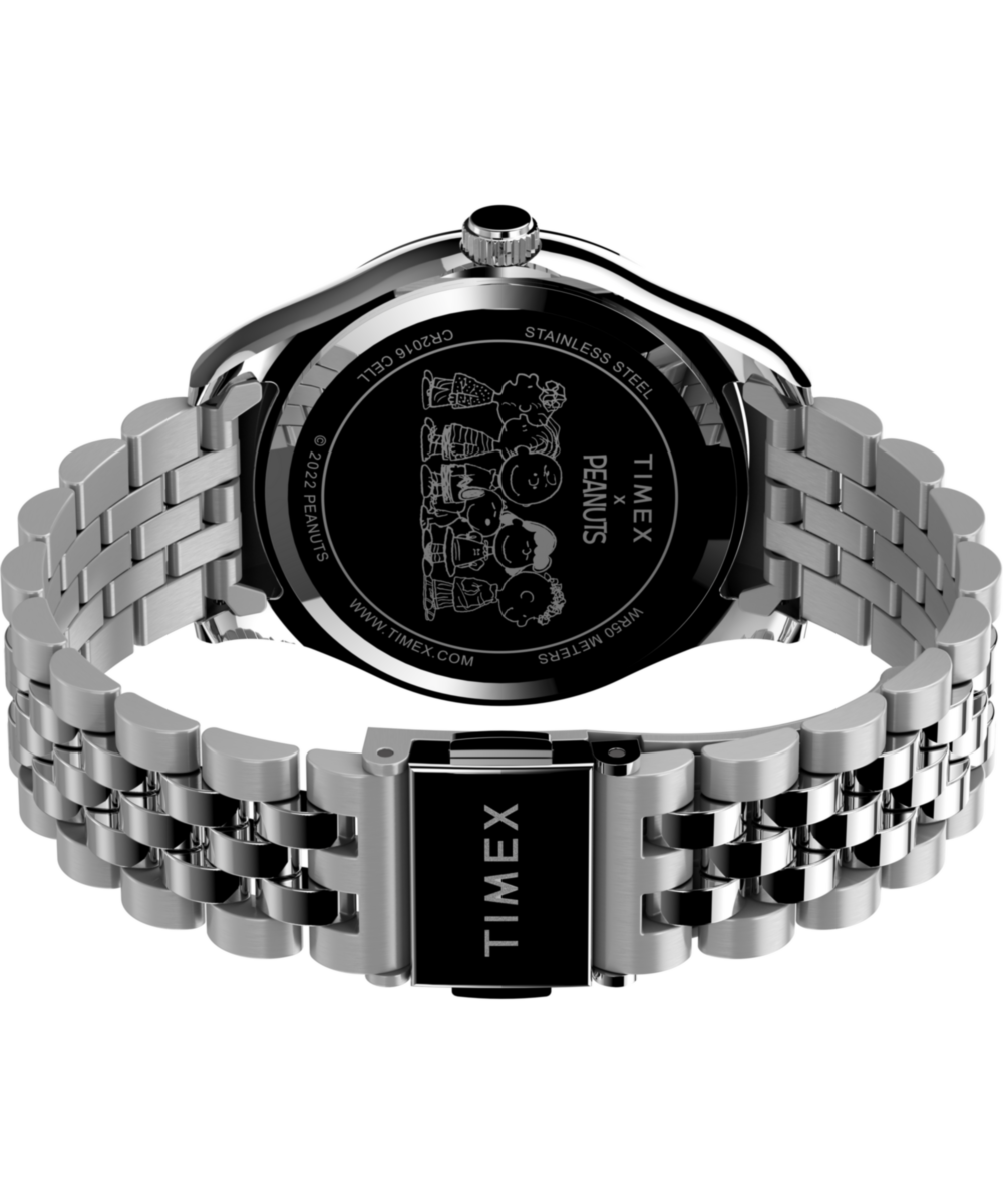 Heritage Peanuts x Timex Legacy 34mm Stainless Steel Bracelet Watch