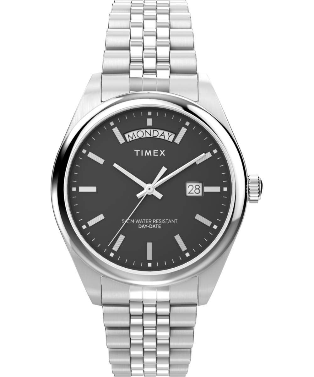 Heritage Timex Legacy Day and Date 41mm Stainless Steel Bracelet Watch