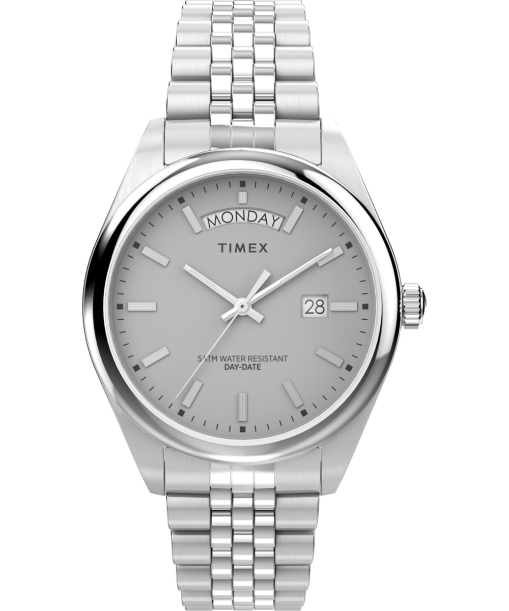 Heritage Timex Legacy Day and Date 41mm Stainless Steel Bracelet Watch