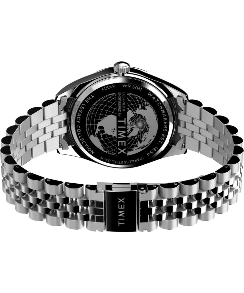 Heritage Timex Legacy Day and Date 41mm Stainless Steel Bracelet Watch