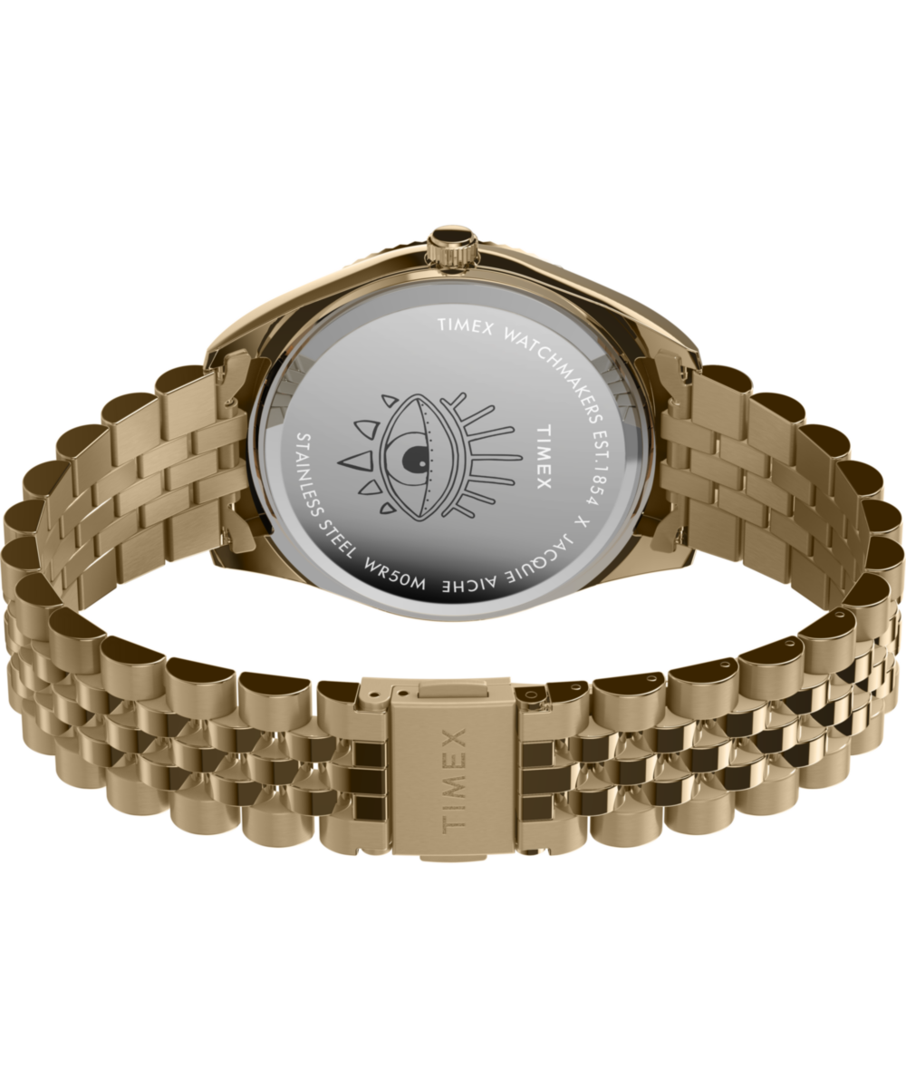 Heritage Timex Legacy x Jacquie Aiche Gold Sunray Dial with Tribe Eye 36mm Watch