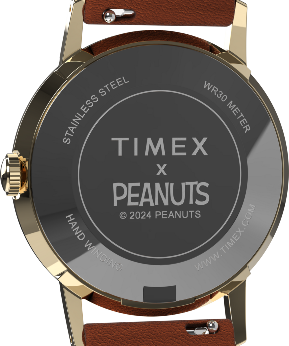 Heritage Peanuts x Timex Marlin Hand-Wound Snoopy Tennis 34mm Leather Strap Watch