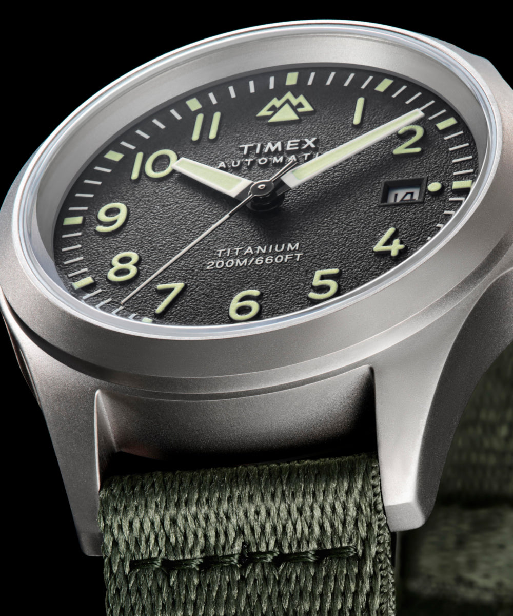 Heritage Expedition Field Post Titanium Automatic 41mm Recycled Fabric Strap Watch