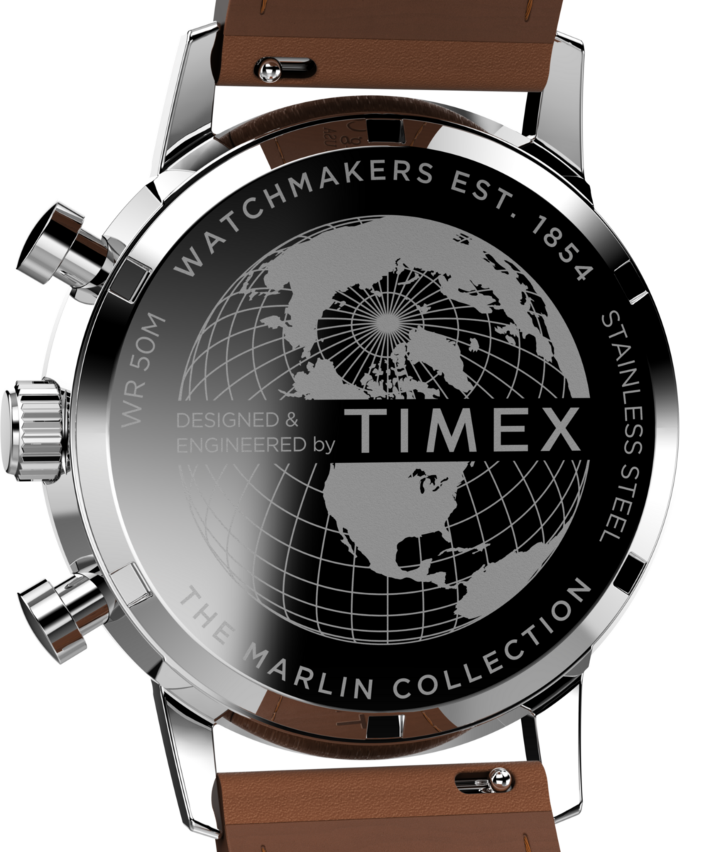 Heritage Marlin Chronograph Tachymeter 40mm Leather Strap Watch