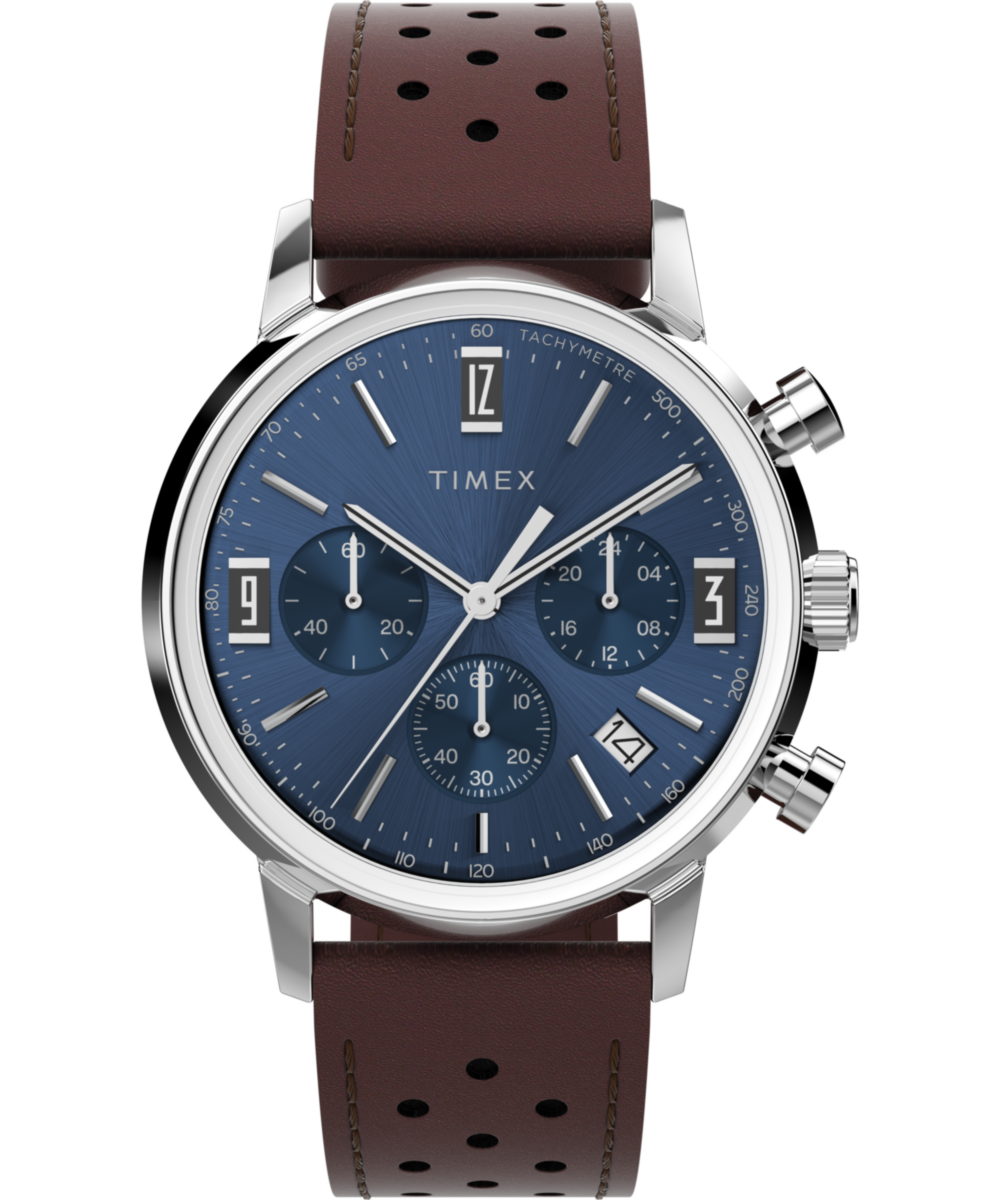 Heritage Marlin Chronograph Tachymeter 40mm Leather Strap Watch