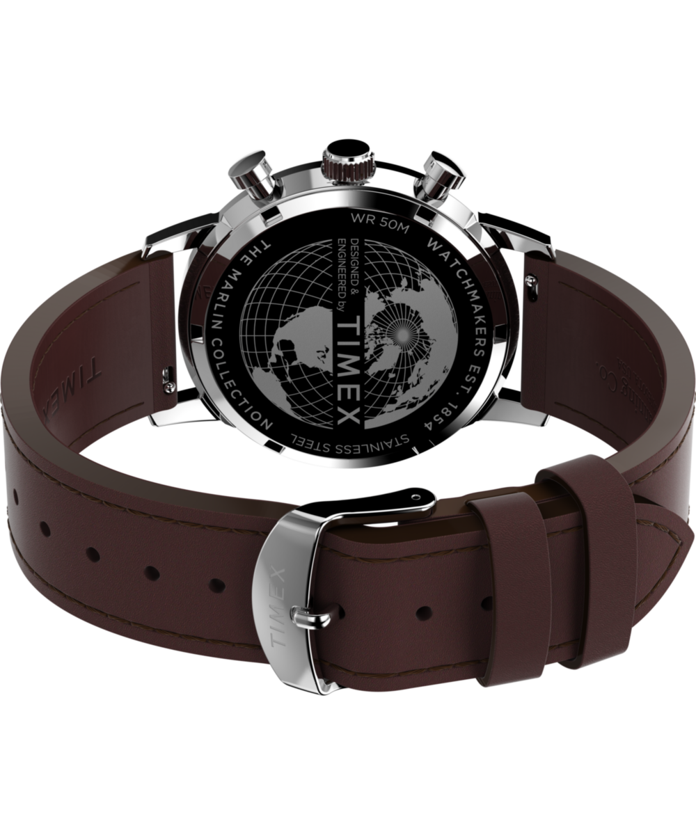 Heritage Marlin Chronograph Tachymeter 40mm Leather Strap Watch