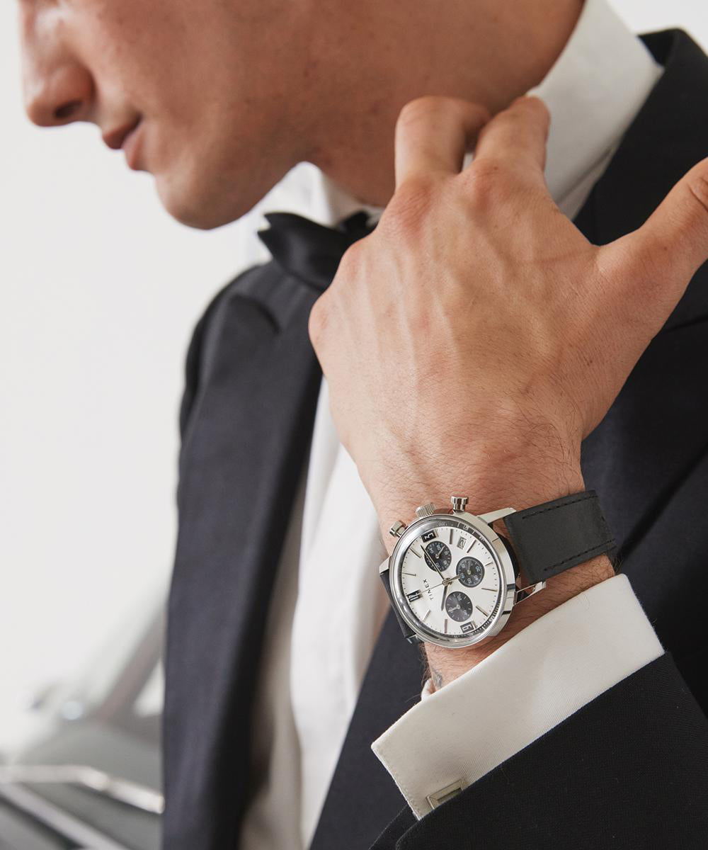 Heritage Marlin Chronograph Tachymeter 40mm Leather Strap Watch