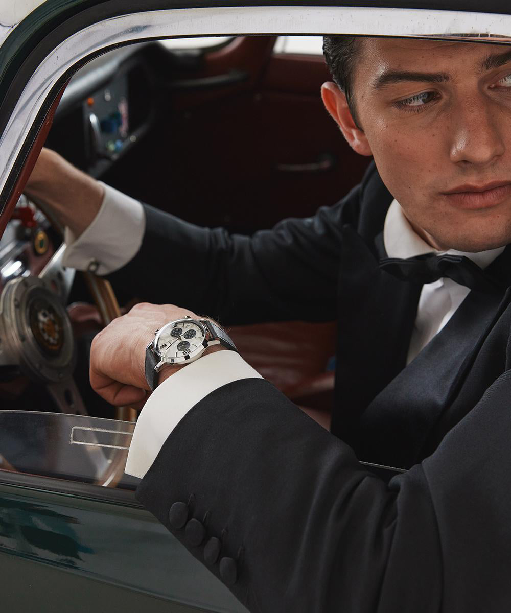 Heritage Marlin Chronograph Tachymeter 40mm Leather Strap Watch