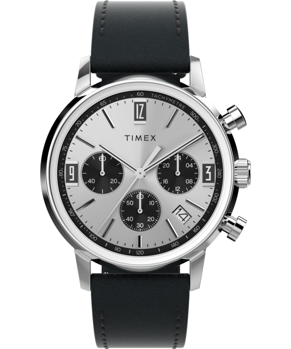 Heritage Marlin Chronograph Tachymeter 40mm Leather Strap Watch