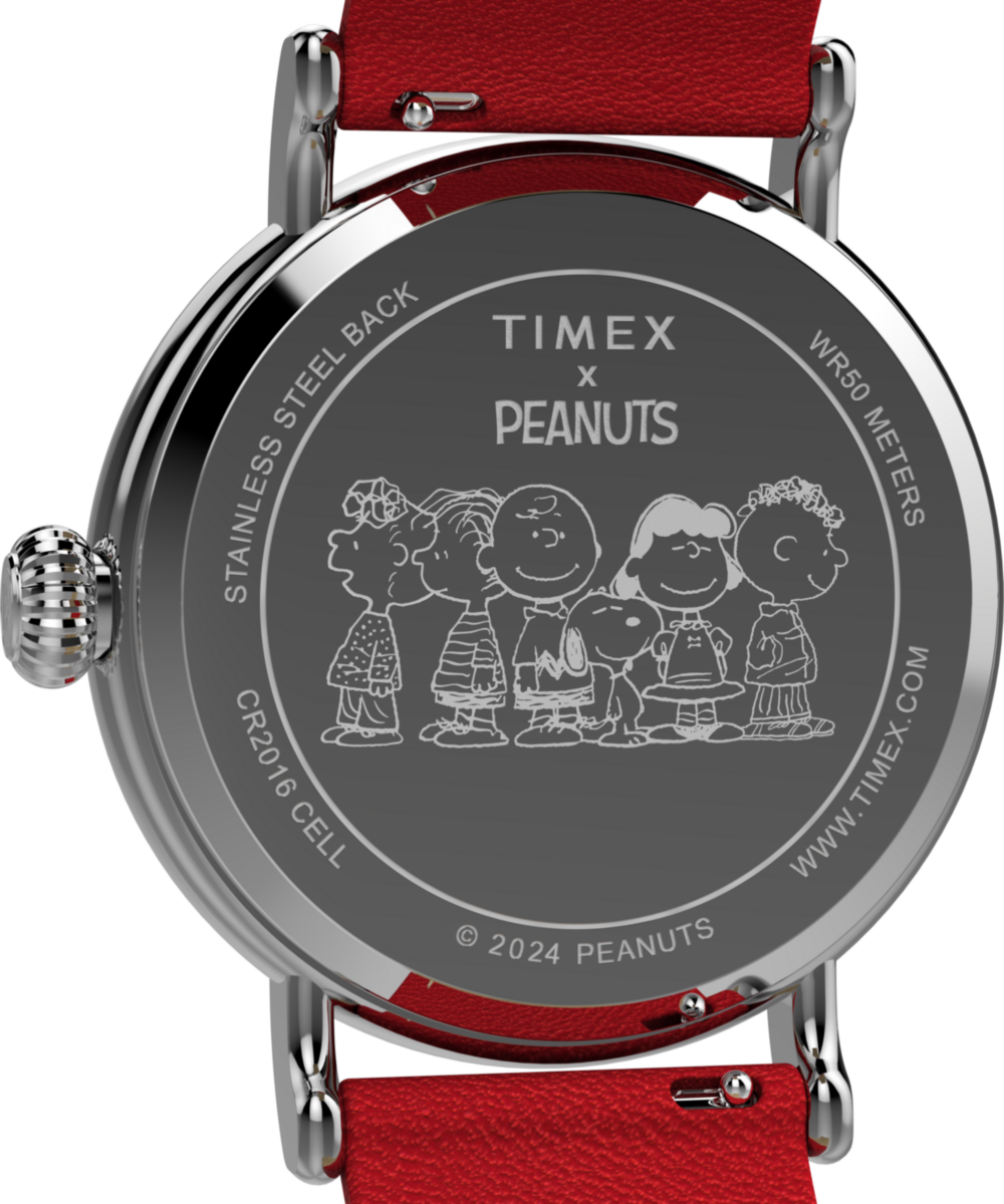 Heritage Peanuts x Timex Standard Snoopy Santa 40mm Leather Strap Watch