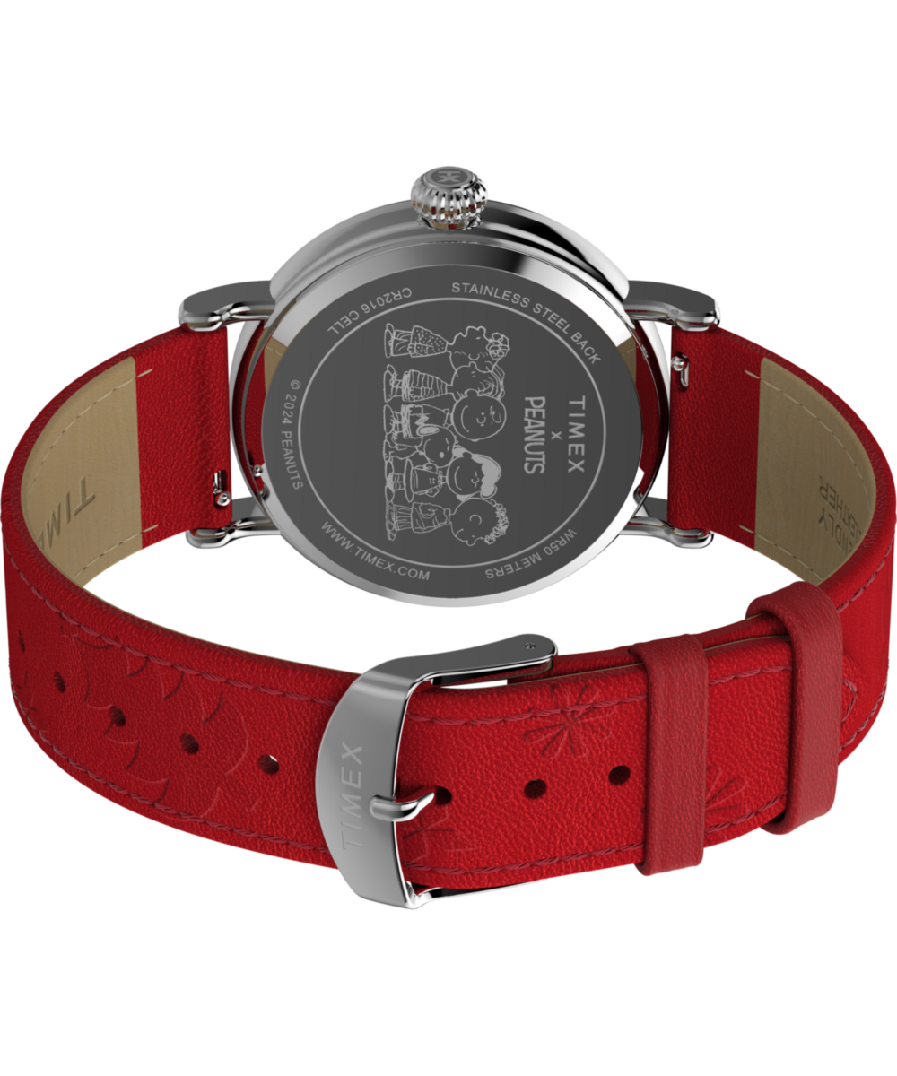 Heritage Peanuts x Timex Standard Snoopy Santa 40mm Leather Strap Watch