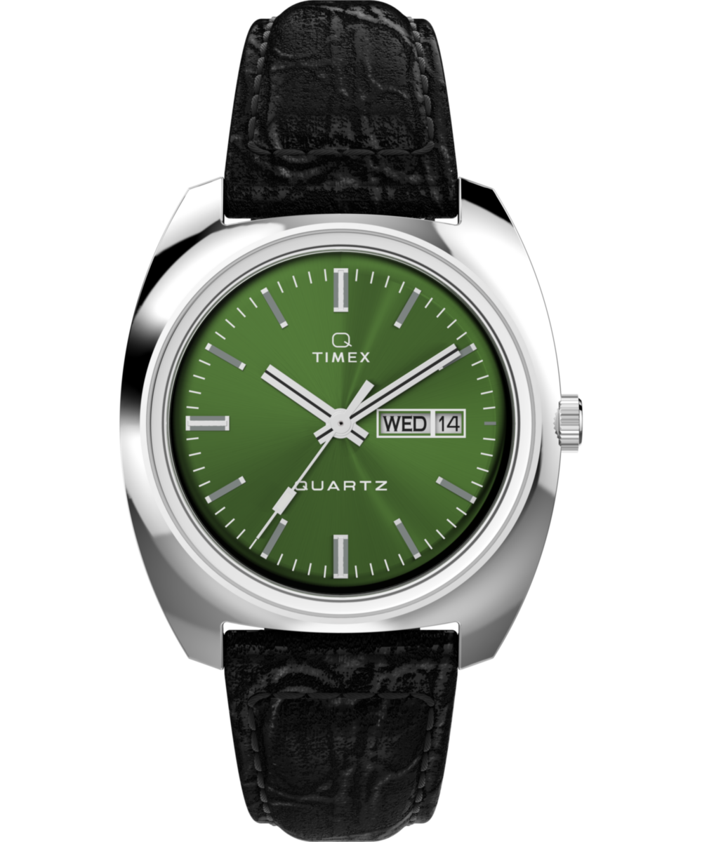 Heritage Q Timex 1978 DayDate 37.5mm Leather Strap Watch