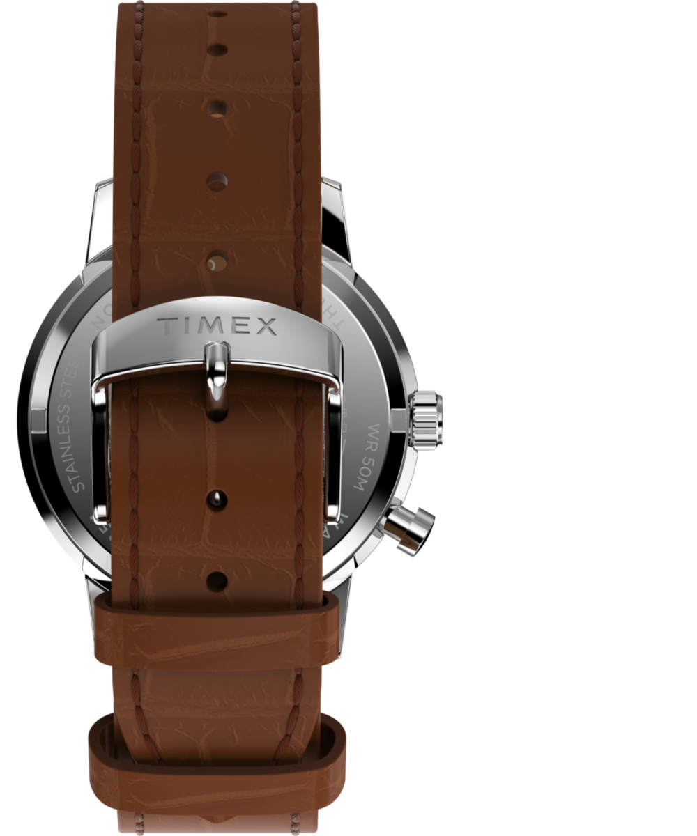 Heritage Marlin Moon Phase 40mm Leather Strap Watch