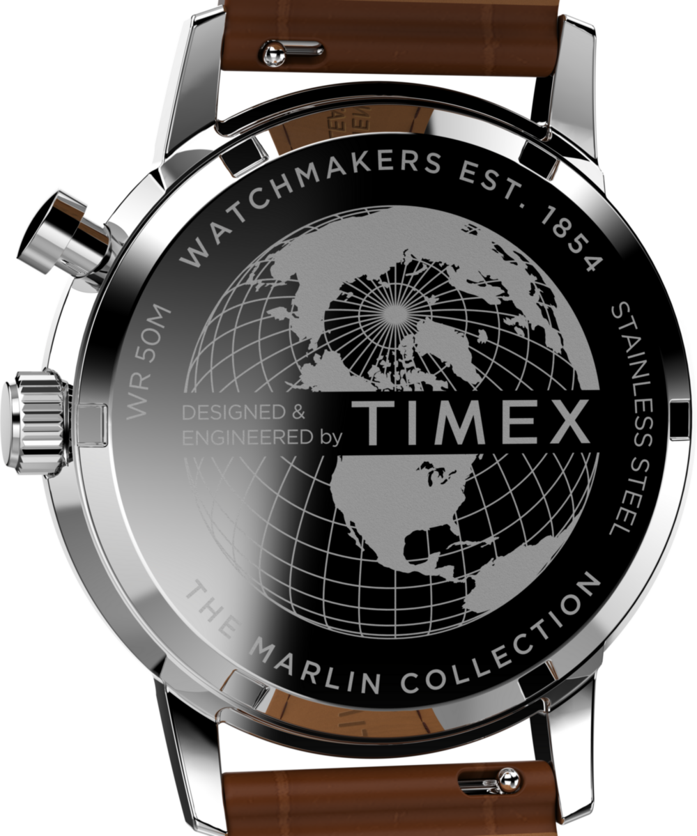 Heritage Marlin Moon Phase 40mm Leather Strap Watch