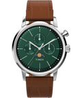 Heritage Marlin Moon Phase 40mm Leather Strap Watch