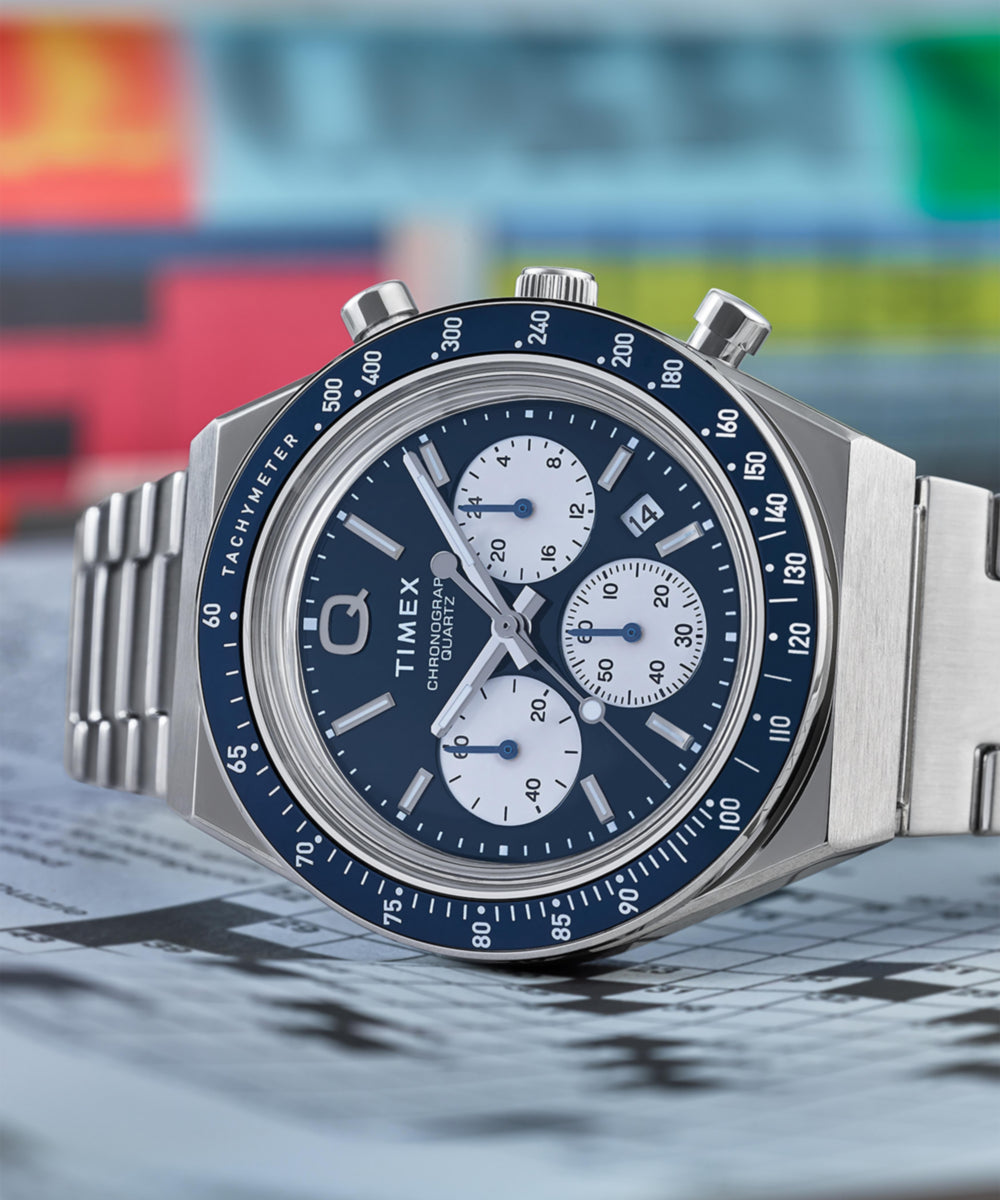 Heritage Q Timex Chronograph 40mm Stainless Steel Bracelet Watch
