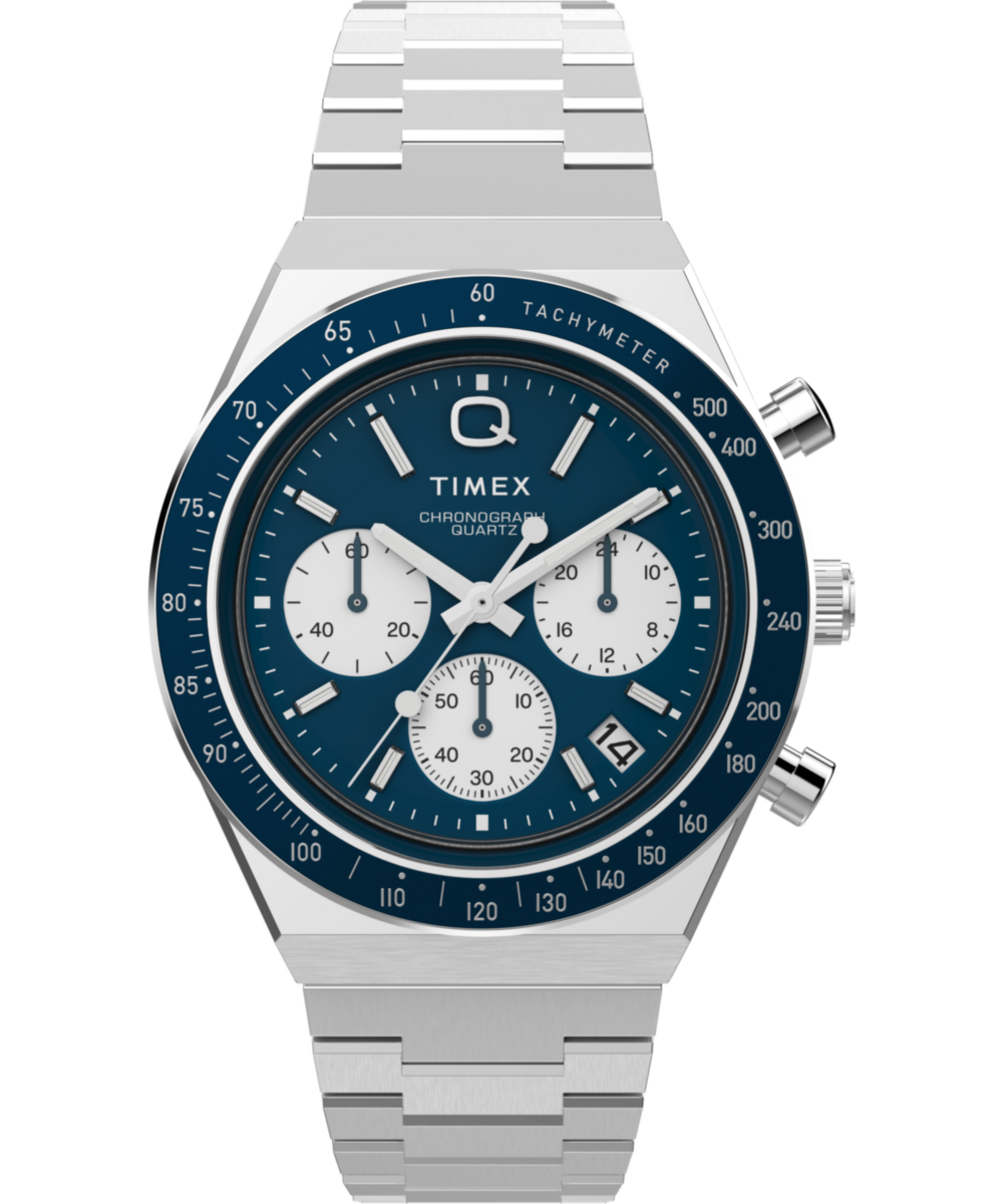 Heritage Q Timex Chronograph 40mm Stainless Steel Bracelet Watch