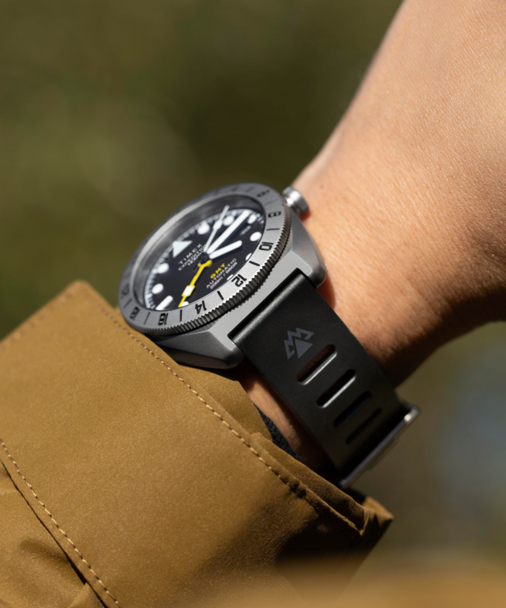 Heritage Expedition Pioneer Titanium Automatic GMT 41mm Silicone Strap Watch