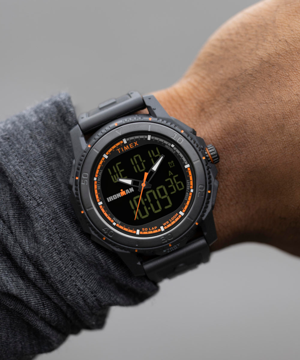 Heritage TIMEX IRONMAN Adrenaline Ana-digi 46.5mm PU Strap Watch