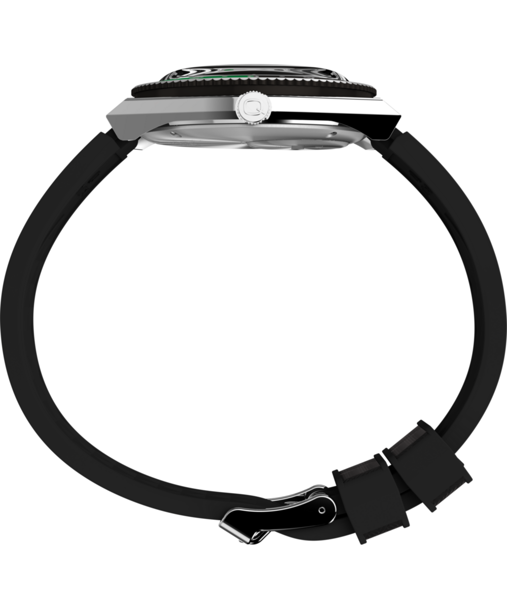 Heritage Q Timex GMT 38mm Synthetic Rubber Strap Watch