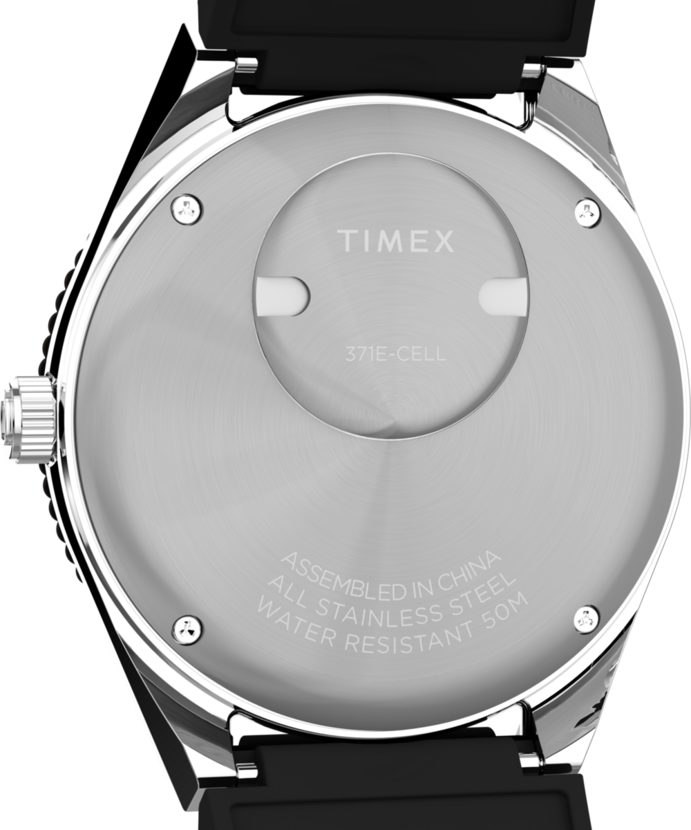 Heritage Q Timex GMT 38mm Synthetic Rubber Strap Watch