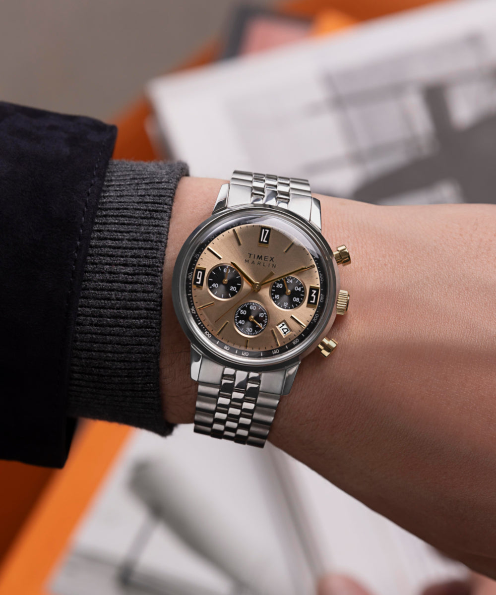 Heritage Marlin Chronograph Tachymeter 40mm Stainless Steel Bracelet Watch