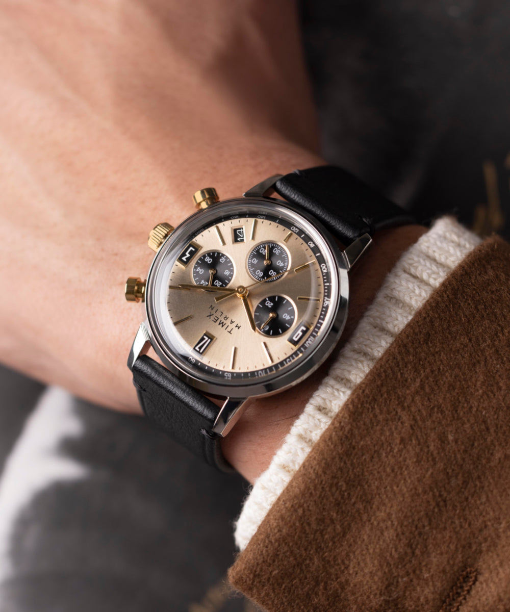 Heritage Marlin Chronograph Tachymeter 40mm Leather Strap Watch