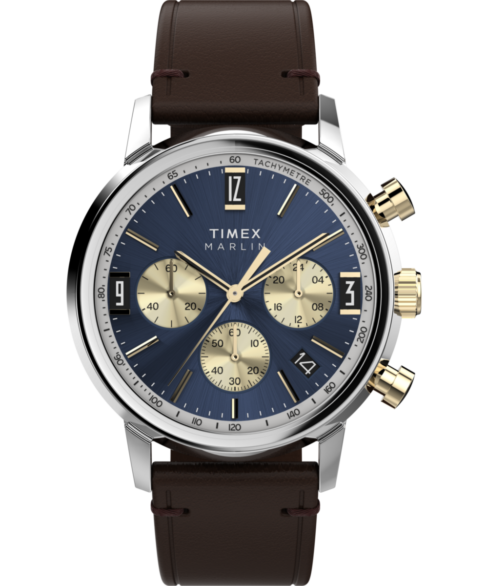 Heritage Marlin Chronograph Tachymeter 40mm Leather Strap Watch