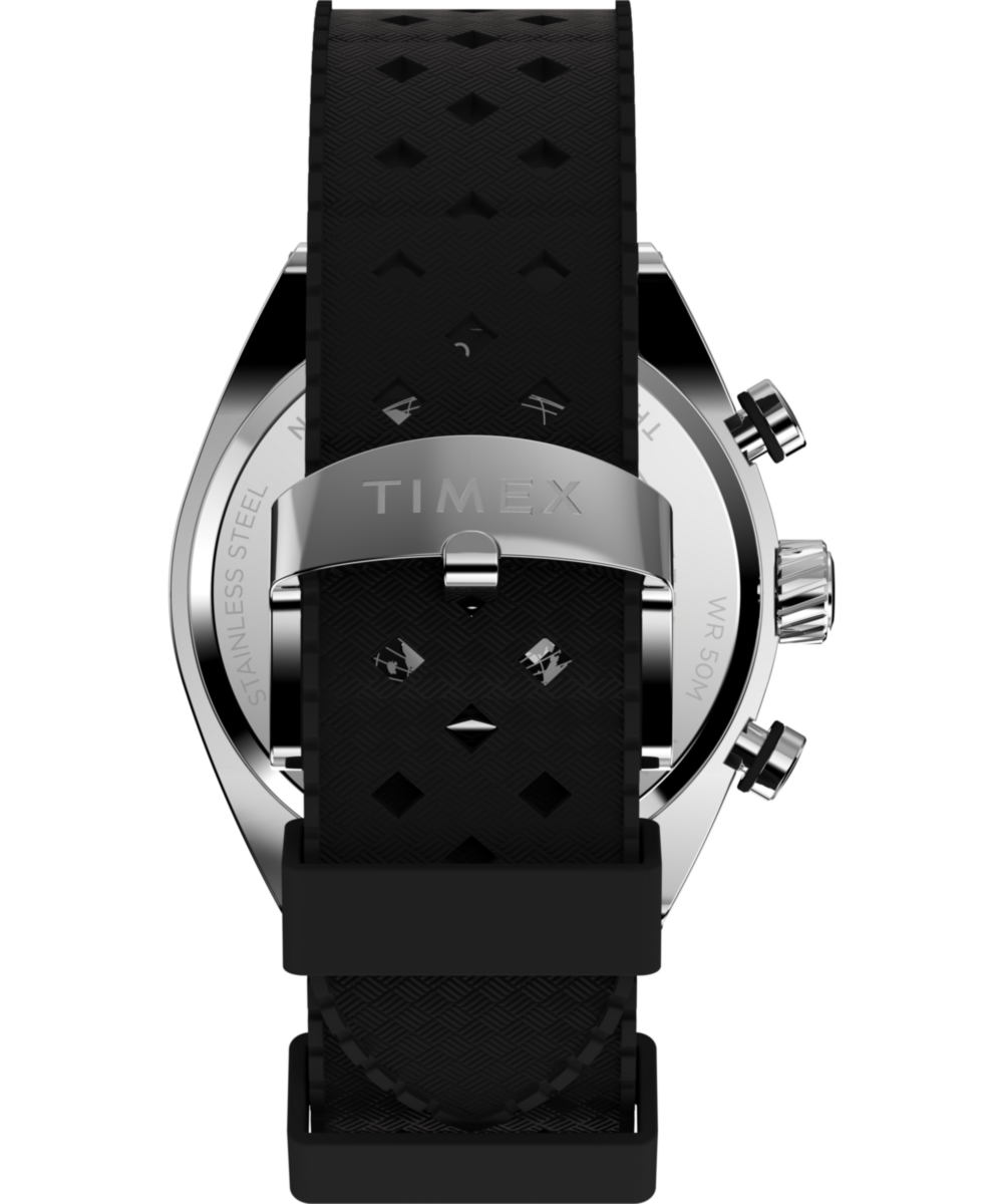 Heritage Timex Legacy Tonneau Chronograph 42mm Synthetic Rubber Strap Watch