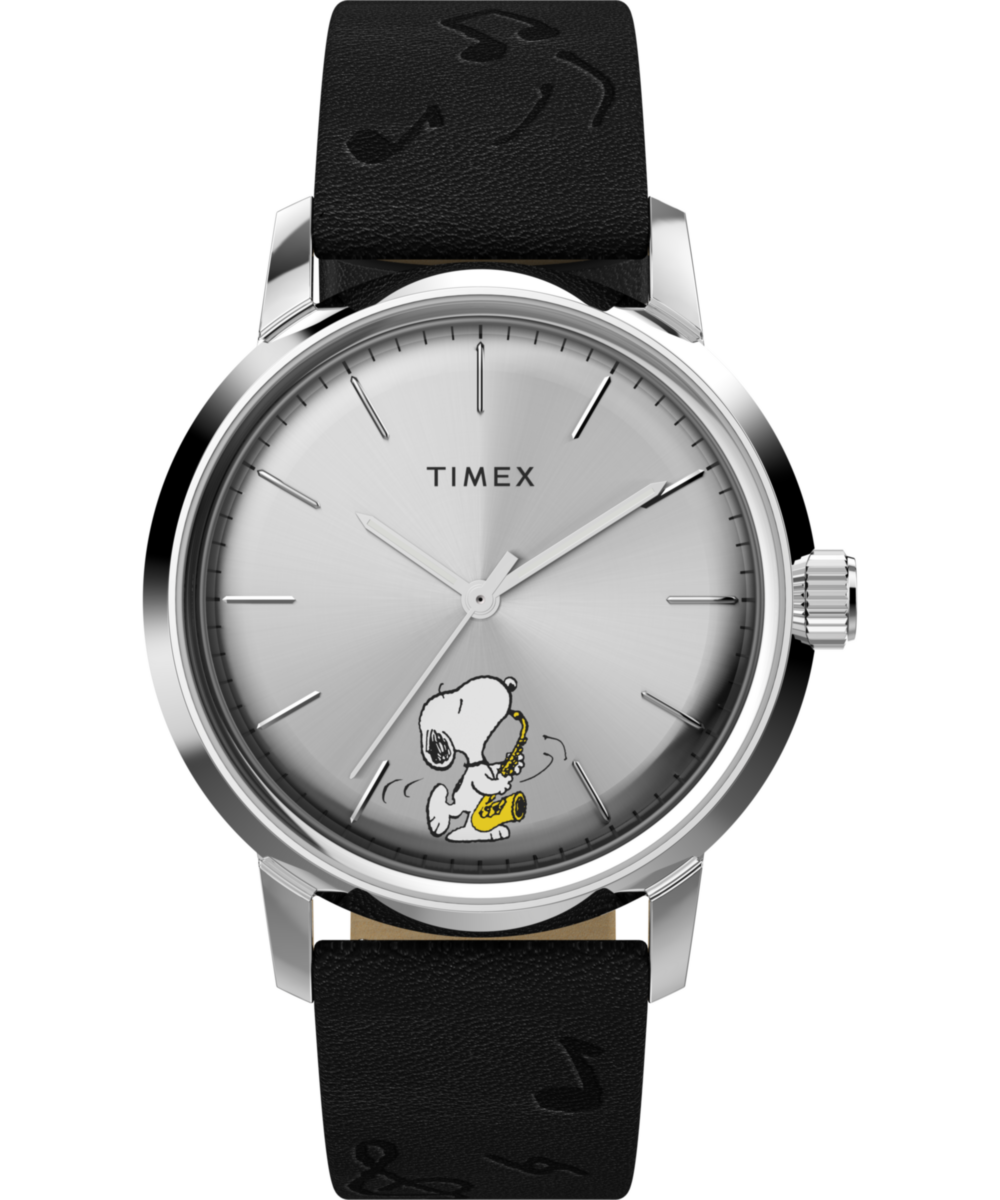 Heritage Peanuts x Timex Marlin Automatic Saxophonist 40mm Leather Strap Watch