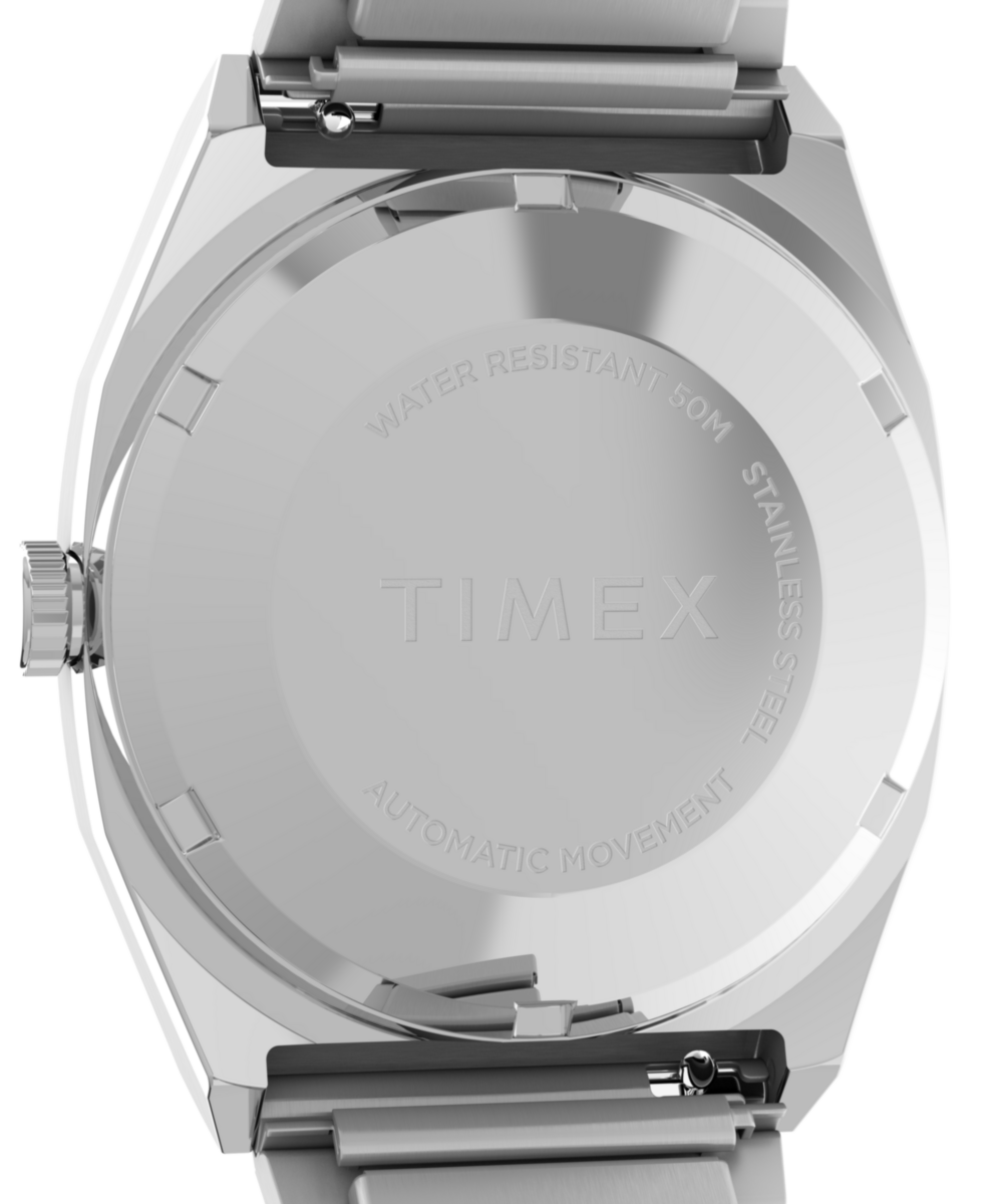 Heritage Timex Automatic 1983 E Line Reissue 34mm Stainless Steel Expansion Band Watch